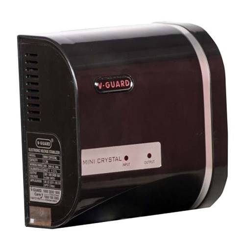 V-Guard Black Electronic Voltage Stabilizer Mini Crystal, 90 - 290 V